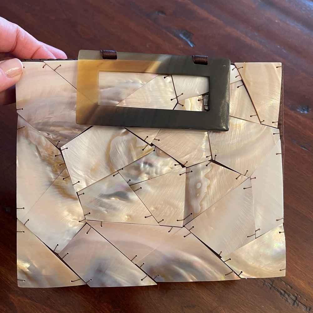 New Mother of Pearl Small Abstract Bag